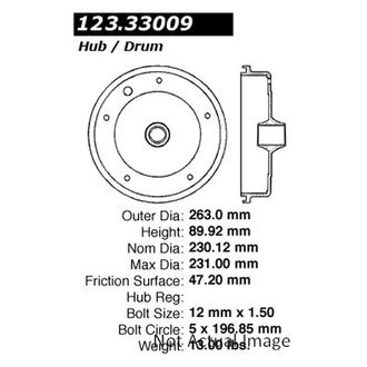 Centric® - C-Tek™ Standard Front Brake Drum
