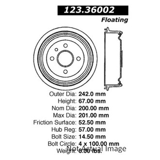 Centric® - C-Tek™ Standard Brake Drum