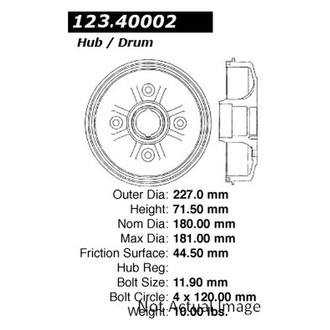 Centric® - C-Tek™ Standard Rear Brake Drum