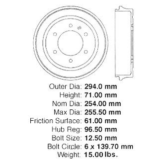 Centric® - C-Tek™ Standard Brake Drum