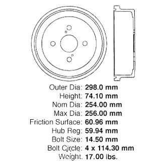Centric® - C-Tek™ Standard Brake Drum
