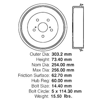 Centric® - C-Tek™ Standard Brake Drum