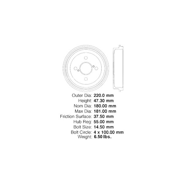Centric Parts 123.44039 Brake Drum, Drums - Canada