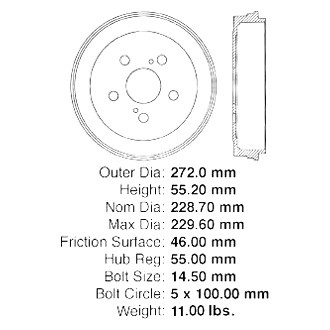 Centric® - C-Tek™ Standard Brake Drum