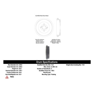 Centric® - C-Tek™ Standard Brake Drum