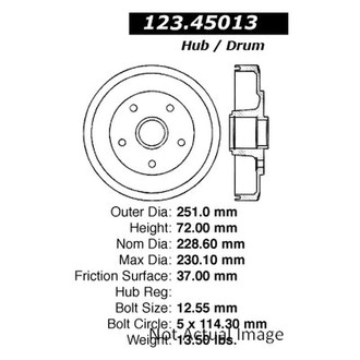 Centric® - C-Tek™ Standard Rear Brake Drum