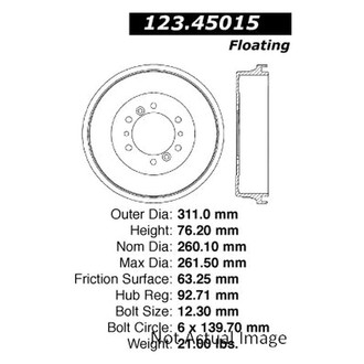 Centric® - C-Tek™ Standard Rear Brake Drum