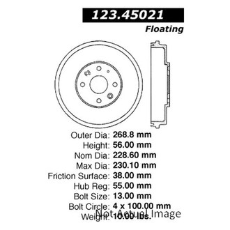 Centric® - C-Tek™ Standard Brake Drum
