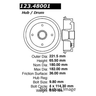 Centric® - C-Tek™ Standard Rear Brake Drum