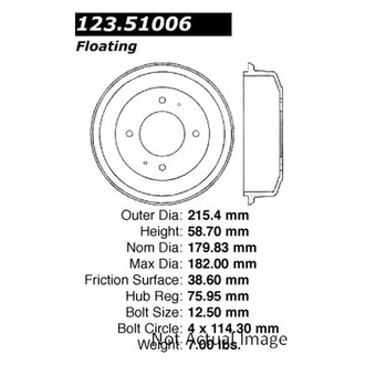 Centric® - C-Tek™ Standard Rear Brake Drum