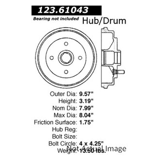 Centric® - C-Tek™ Standard Rear Brake Drum