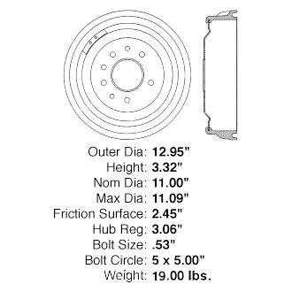 Centric® - C-Tek™ Standard Brake Drum