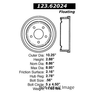 Centric® - C-Tek™ Standard Rear Brake Drum