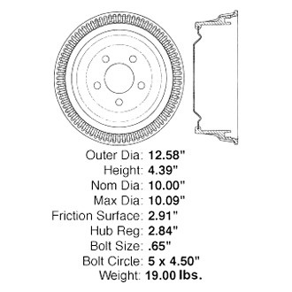 Centric® - C-Tek™ Standard Rear Brake Drum