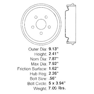 Centric® - C-Tek™ Standard Brake Drum