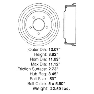 Centric® - C-Tek™ Standard Brake Drum
