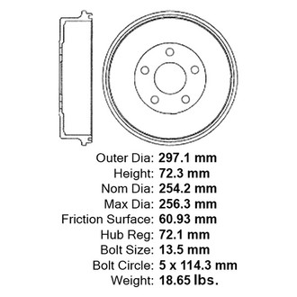 Centric® - C-Tek™ Standard Brake Drum