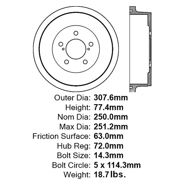 Centric Parts Brake Drum 123.67029 - Vehicle Specific Replacement, Made In China - View #5