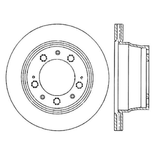 Centric® - C-Tek™ Standard Slotted 1-Piece Rear Brake Rotor