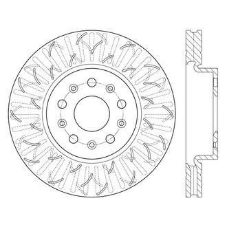 Centric® - C-Tek™ Standard Slotted Vented Front Passenger Side Brake Rotor