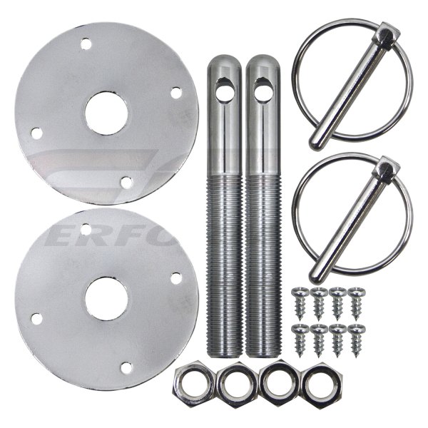 CFR Performance® HZ-4050-C - Chrome Steel Hood Pin Kit