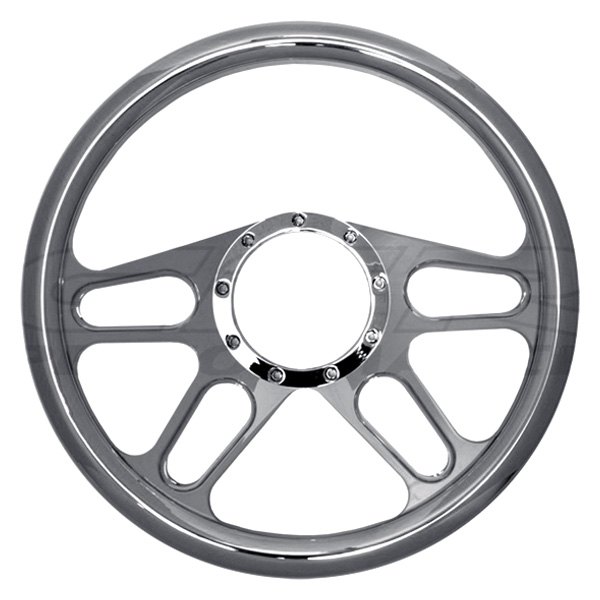 CFR Performance® - 4-Spoke Full Billet Aluminum Chrome Style 3 Steering Wheel