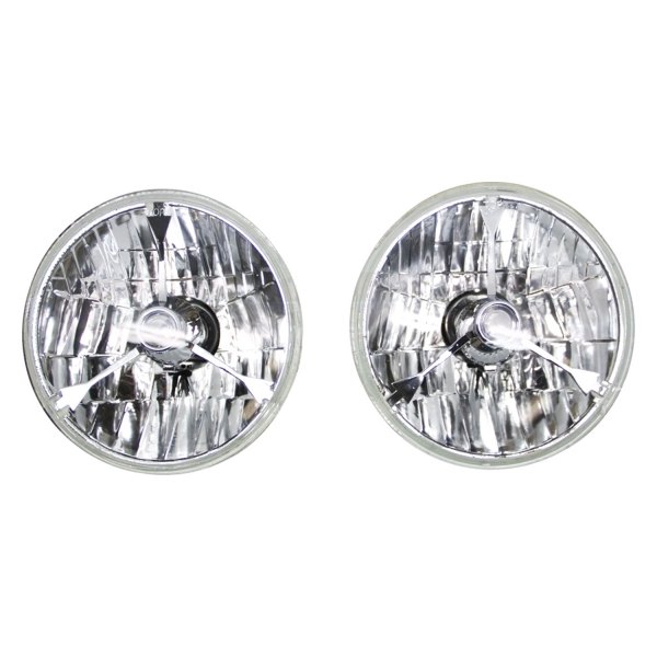 CFR Performance® - Tri-Bar™ 5 3/4" Round Chrome Crystal Headlights with Clear Dot