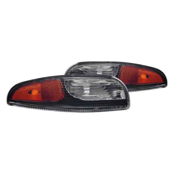 CG® - Black/Amber/Clear Factory Style Turn Signal/Parking Lights, Chevy Corvette
