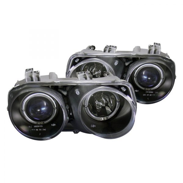 CG® - Black LED Halo Projector Headlights, Acura Integra