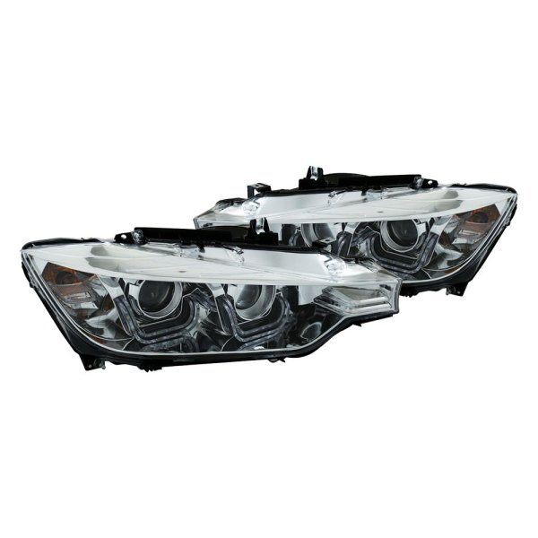CG® - Chrome LED DRL Bar Projector Headlights, BMW 3-Series