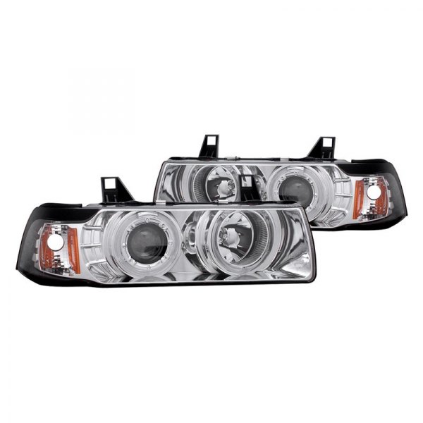 CG® - Chrome LED Halo Projector Headlights, BMW 3-Series