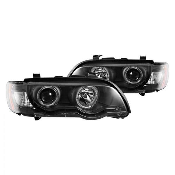 CG® - Black Halo Projector Headlights with Parking LEDs, BMW X5
