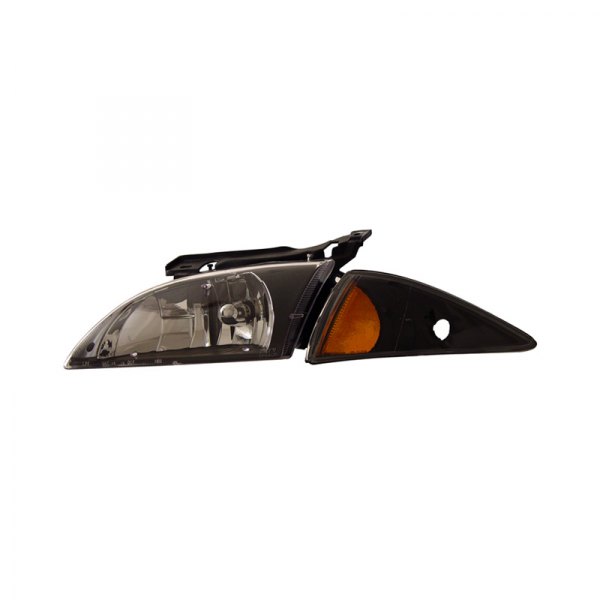 CG® - Black Euro Headlights, Chevy Cavalier