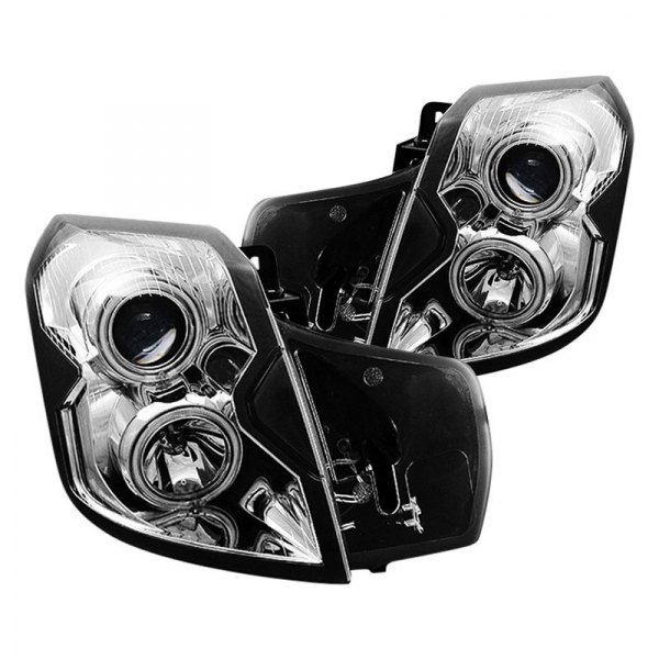 CG® - Chrome LED Halo Projector Headlights, Cadillac CTS