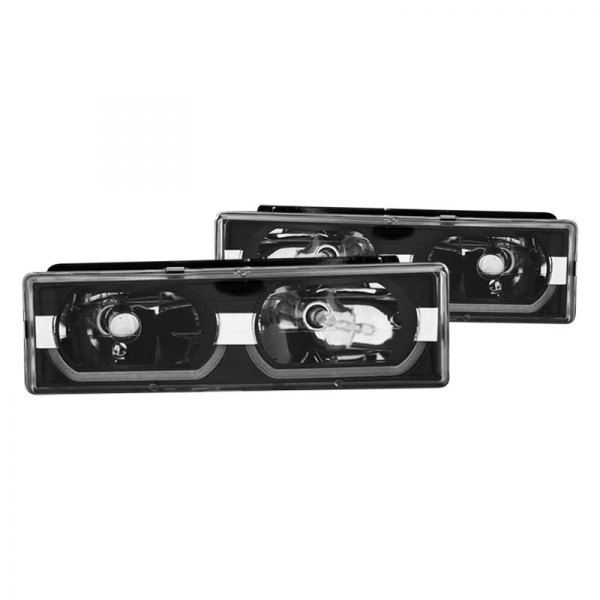 CG® - Black LED DRL Bar Euro Headlights
