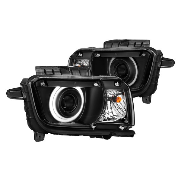 CG® - Black Halo Projector Headlights, Chevy Camaro