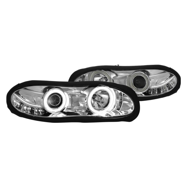 CG® - Chrome Halo Projector Headlights with Parking LEDs, Chevy Camaro