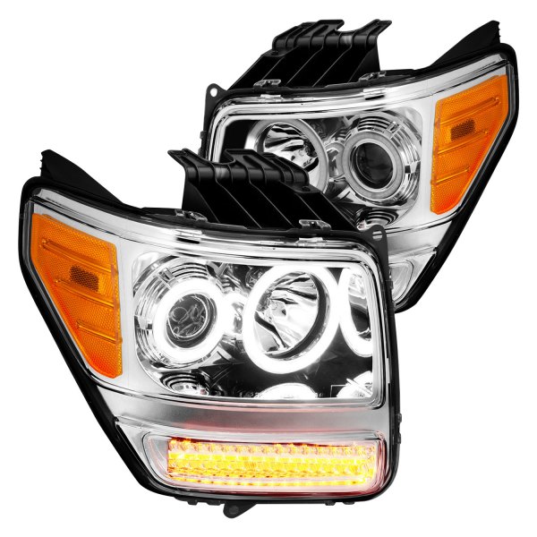 CG® - Chrome Halo Projector Headlights, Dodge Nitro