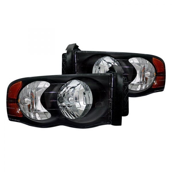 CG® - Black Euro Headlights, Dodge Ram