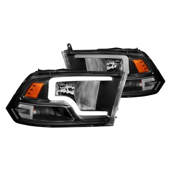 CG® - G2 Black LED DRL Bar Headlights, Dodge Ram