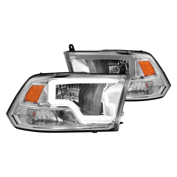 CG® - G2 Chrome LED DRL Bar Headlights, Dodge Ram