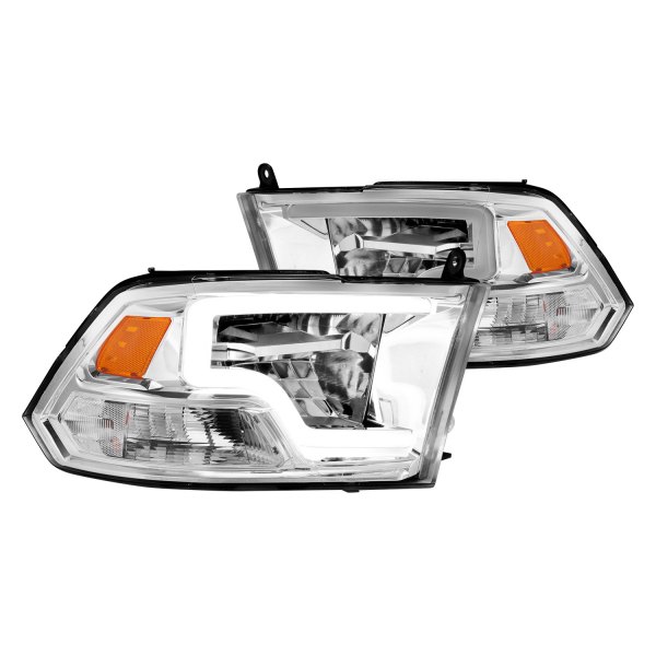 CG® - Chrome DRL Bar LED Headlights, Dodge Ram