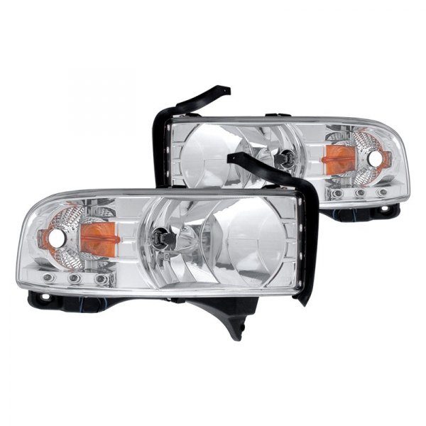 CG® - Chrome Euro Headlights with Parking LEDs, Dodge Ram