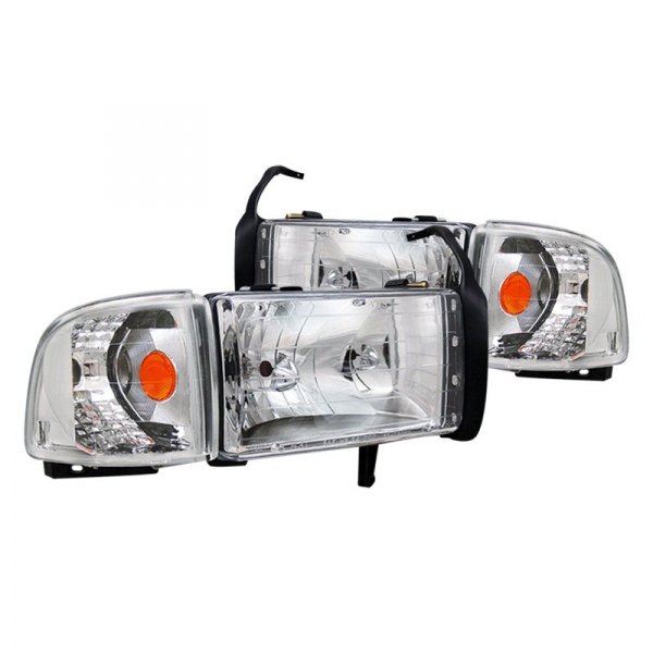 CG® - Chrome Euro Headlights, Dodge Ram