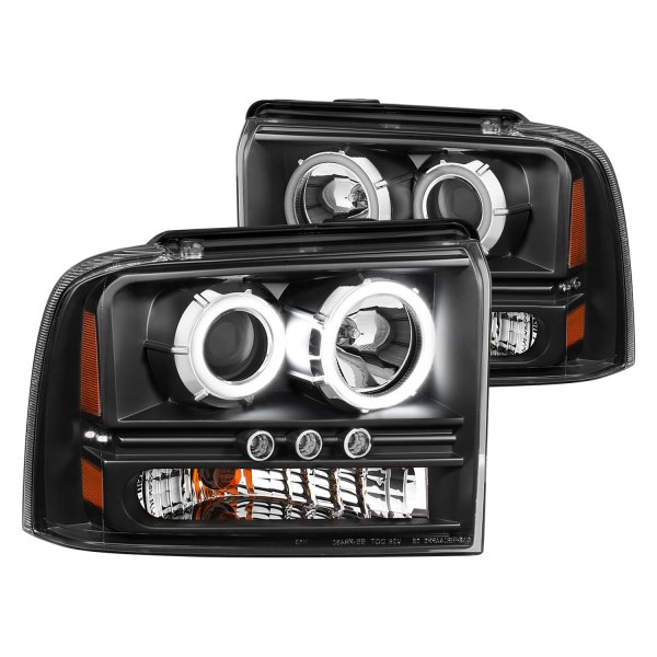 CG® - Black Halo Projector Headlights with Parking LEDs