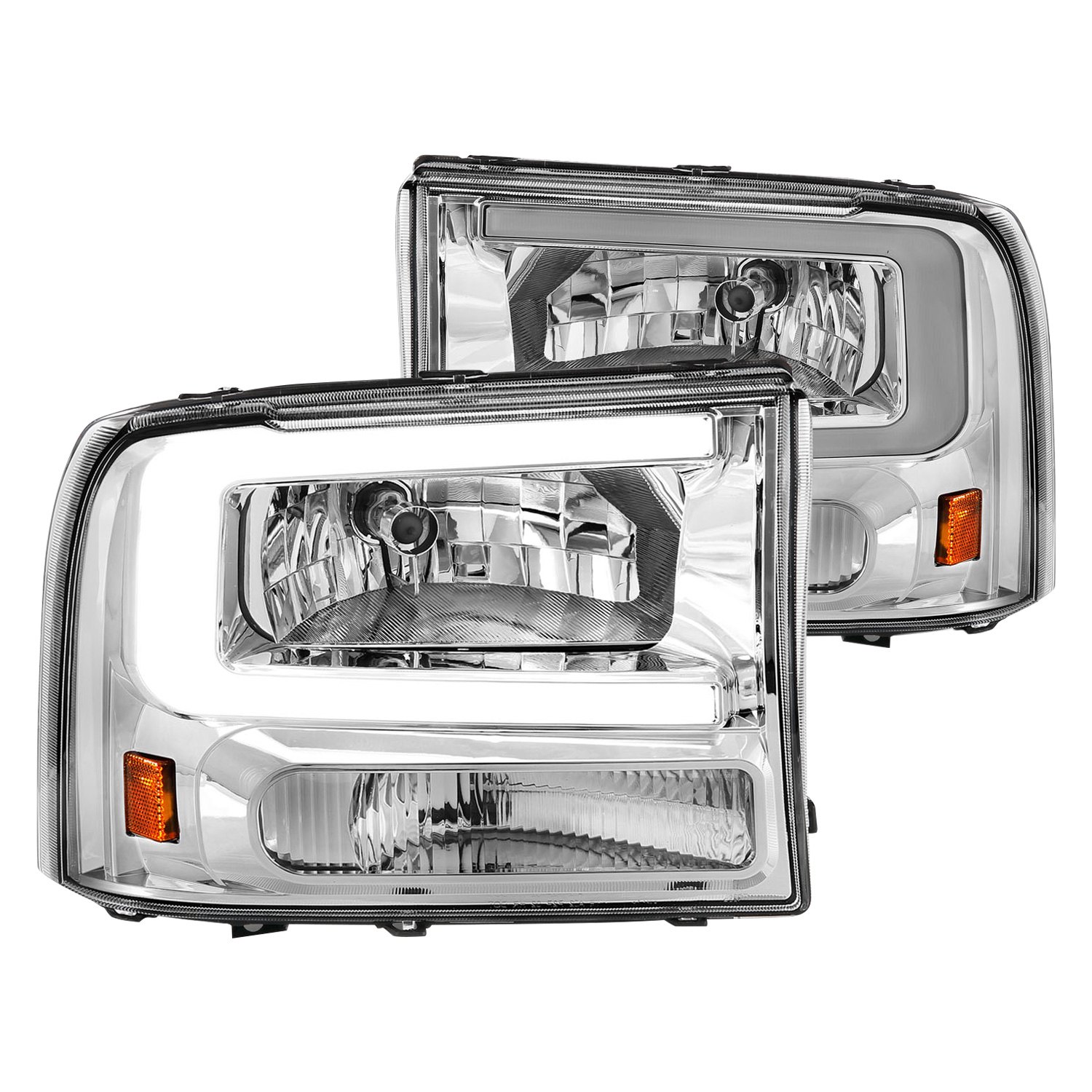 CG® 02-AZ-FC99-C-P-C - Chrome LED DRL Bar Headlights