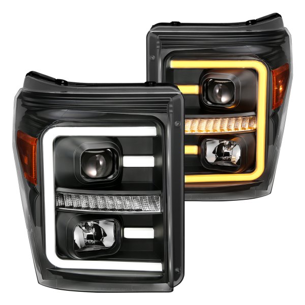 CG® - Black Switchback LED DRL Bar Projector Headlights