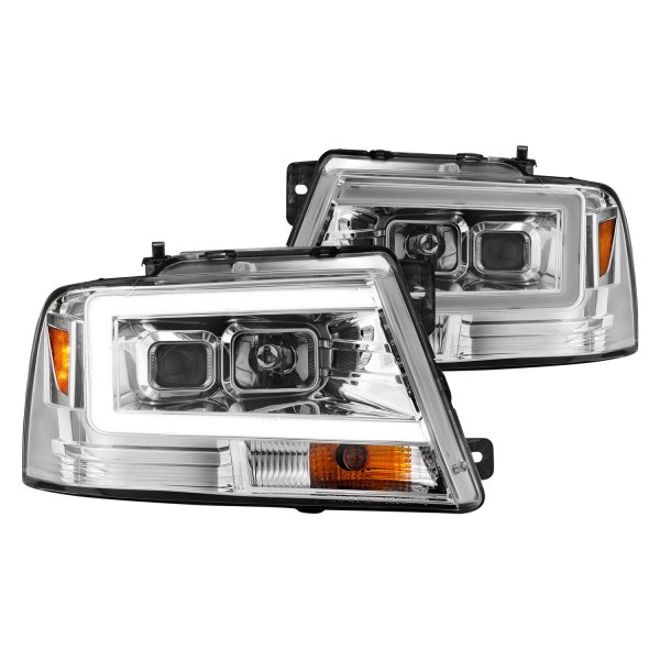 CG® - Chrome LED DRL Bar Projector Headlights