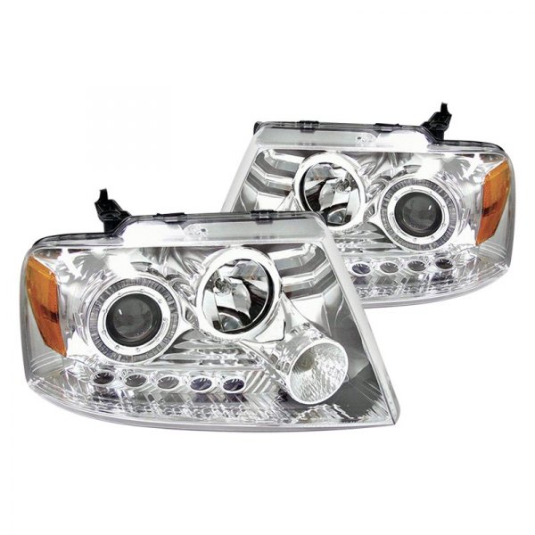 CG® - Chrome Halo Projector Headlights with Parking LEDs, Ford F-150