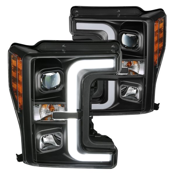CG® - Black LED DRL Bar Projector Headlights